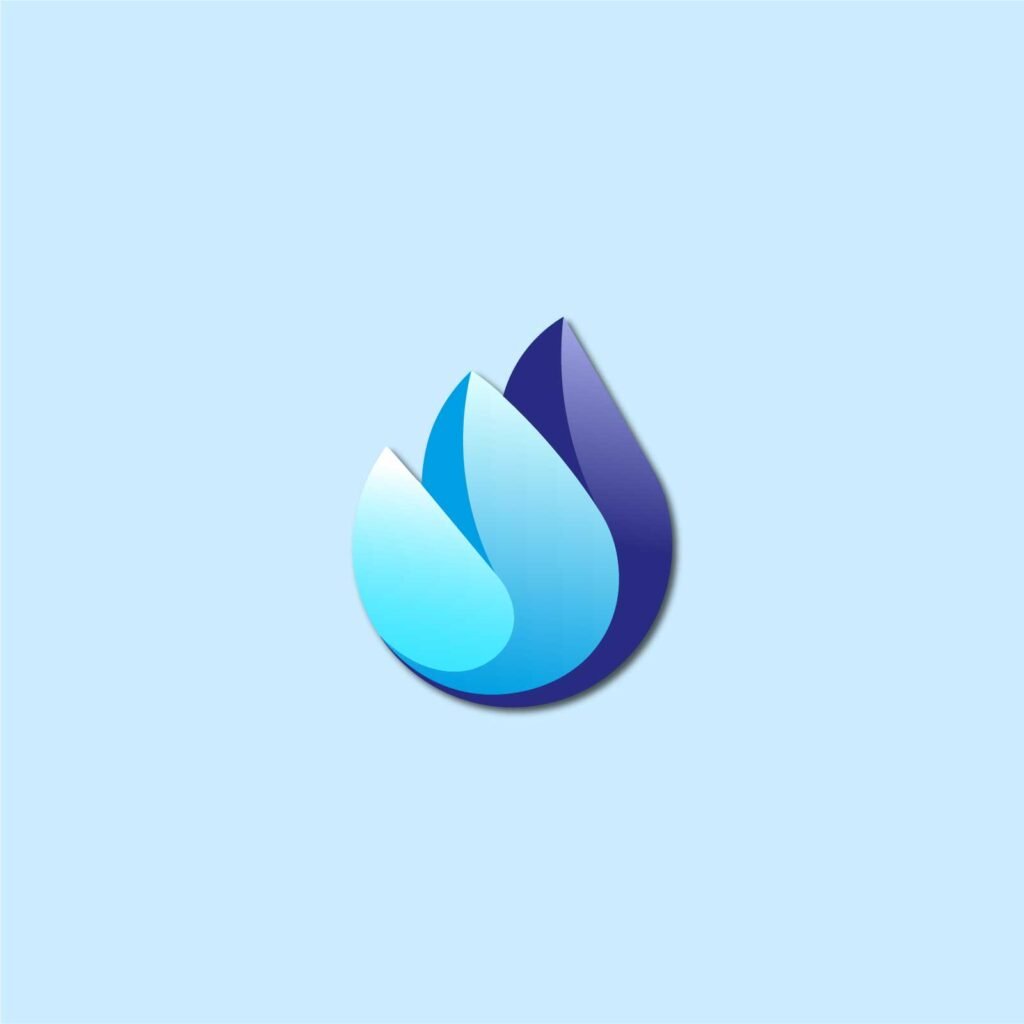 Symbole du logo Attek sur fond bleu clair